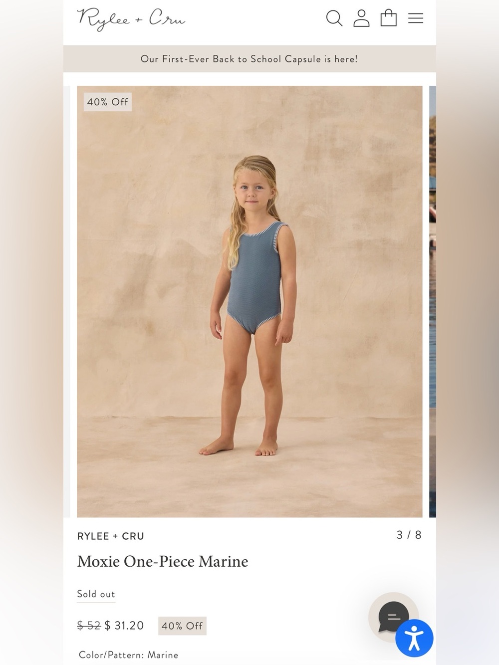NWT Rylee + Cru Moxie One Piece 18-24months
